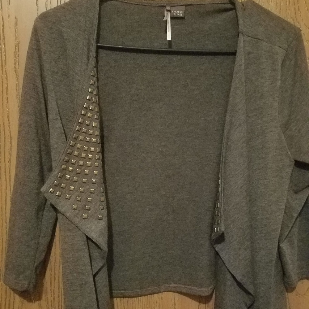 Grey Studded Crop Cover